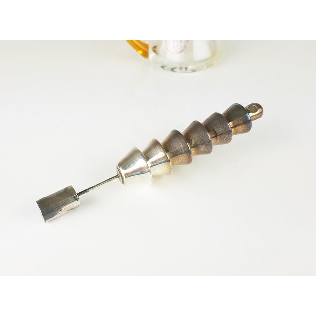Orange and Clear Murano Glass Bottle with Silver Cork from Cleto Munari, 1990s For Sale - Image 4 of 9