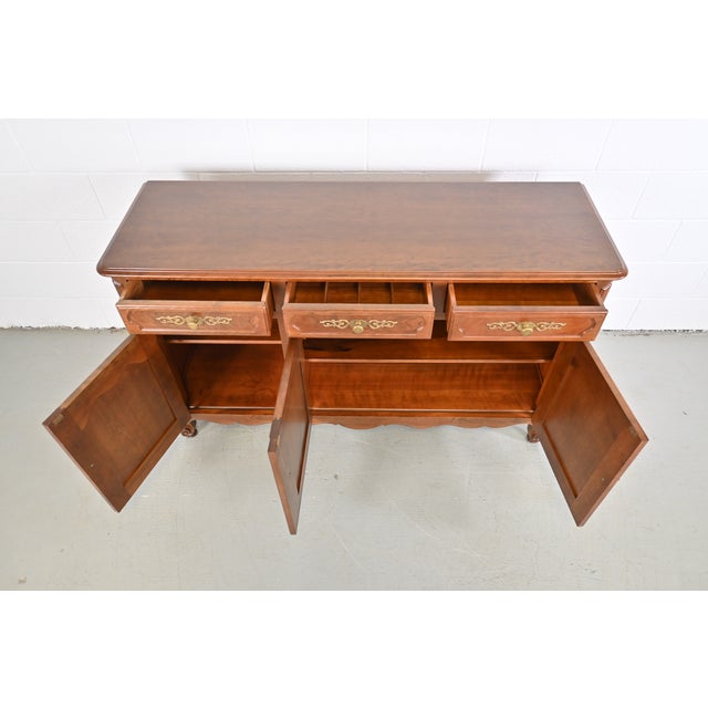 Kindel Furniture French Cherry Sideboard or Credenza, Newly Refinished For Sale - Image 10 of 13