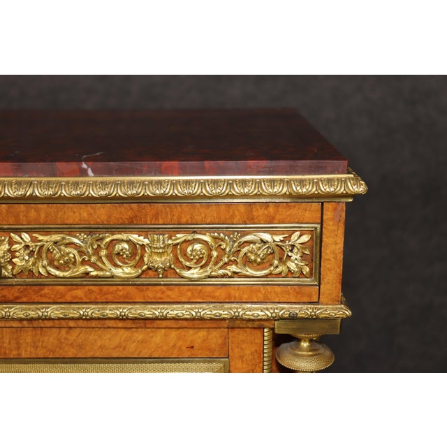 Rouge Marble Jewelery Quality Bronze Secretary Desk by Jules Piret For Sale - Image 9 of 17