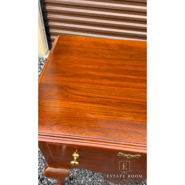 Beautiful Henkel Harris Jamestown Colony solid cherry lowboy, huntboard, or server featuring: Please review photos, as...