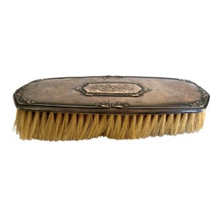 1930s Art Nouveau Sterling Silver Vanity Long Brush For Sale