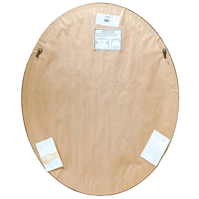 1980s 1980 French Provincial Oval Wall Mirror For Sale - Image 5 of 5