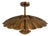 Vintage Brass Floral Ceiling Light, Handmade Lotus Petal Semi Flush Mount Fixture, Antique Brass Scalloped Ceiling Lamp for Bedroom Hallway For Sale