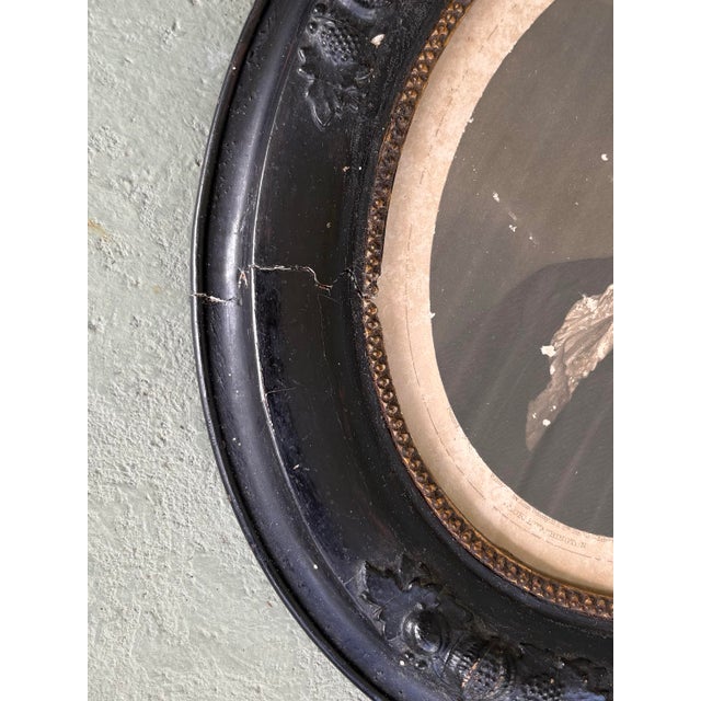 Antique Oval Portrait Prints of George Washington & Martha Washington — Pair, Early 19th Century, Black Ebonized Frames For Sale - Image 10 of 12