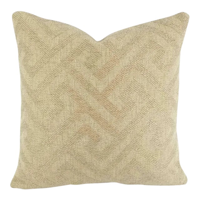 F. Schumacher l'Orient Tan Pillow Cover For Sale