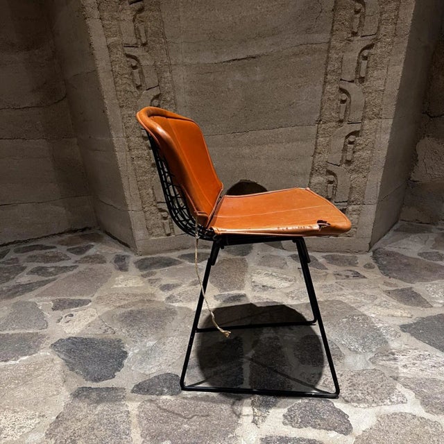 Harry Bertoia Vintage Bertoia Side Chair by Harry Bertoia, Black Rilsan, 1952 For Sale - Image 4 of 12