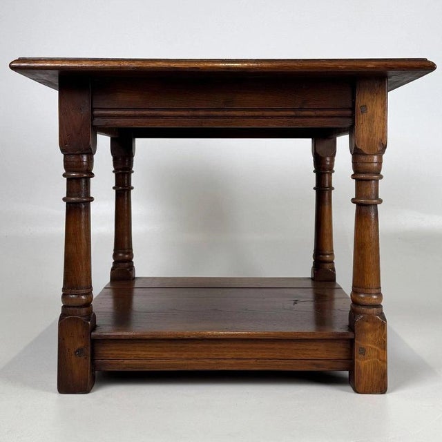 20th Century English Small Oak Side Table For Sale - Image 4 of 12