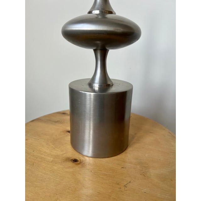 Metal Sculptural Table Lamp by Philippe Barbier, France, 1960s For Sale - Image 7 of 11