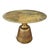 Metal Brass Finish Industrial Modern Round Dining Table For Sale - Image 7 of 11