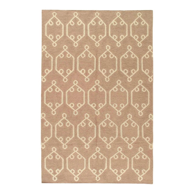 2020s Light Brown Modern Flat Weave For Sale