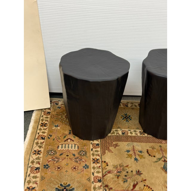 Global Views Black Trunk Stools, Pair For Sale In San Francisco - Image 6 of 12