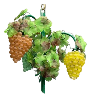 Italian Modern, Murano Glass, Art Glass, Grape Bunch Pendant Light, Italy, 1950s