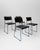 This vintage set of 4 dining chairs from the 1980s by Spilimbergo, Italy is a striking example of postmodern Italian...