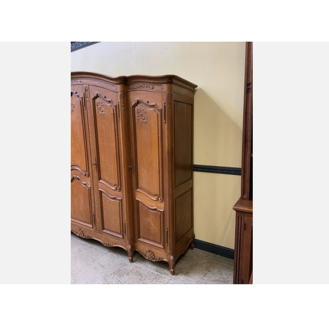 Antique Wardrobe in Oak, 1955 For Sale - Image 3 of 10