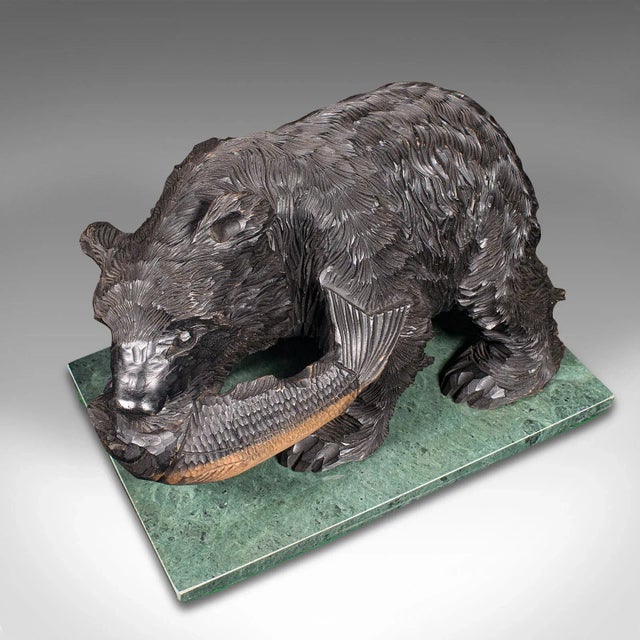 1900s Antique VictorianGerman Carved Fruitwood Decorative Bear Figure For Sale - Image 6 of 13
