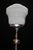 English Art Deco Silver-Plated and Opaline Glass Table Lamp, 1920 For Sale - Image 9 of 15