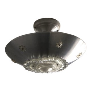 1940s Aluminum Starburst Ceiling Light For Sale