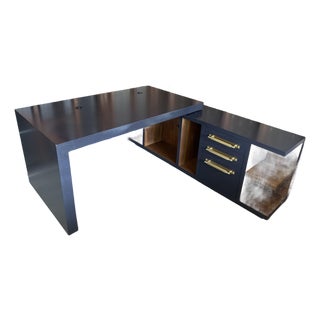 Modern L Shaped Painted Wood Desk For Sale