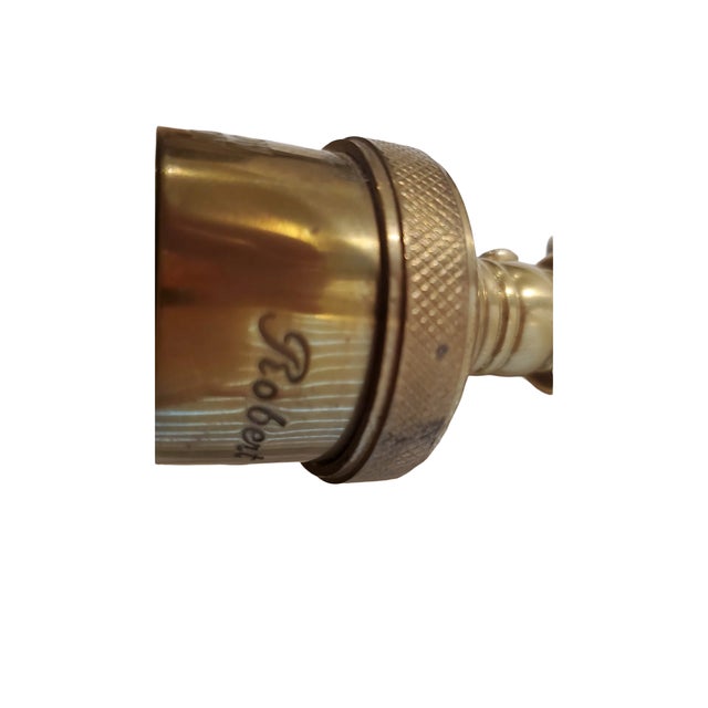 American Neiman Marcus Robert Abbey Articulated Pharmacy Floor Lamp - Burnished Brass For Sale - Image 3 of 7