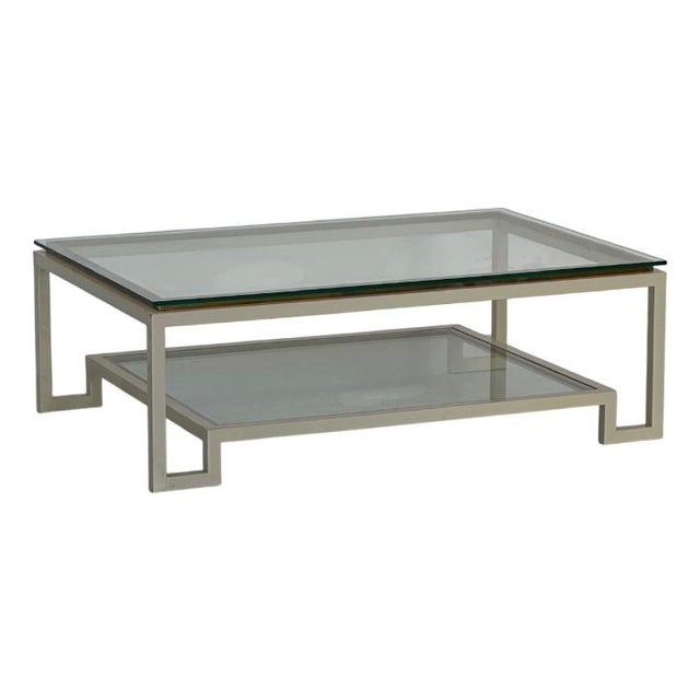 Coffee Table in Crystal with Briar and Brass, 1970s For Sale - Image 10 of 10