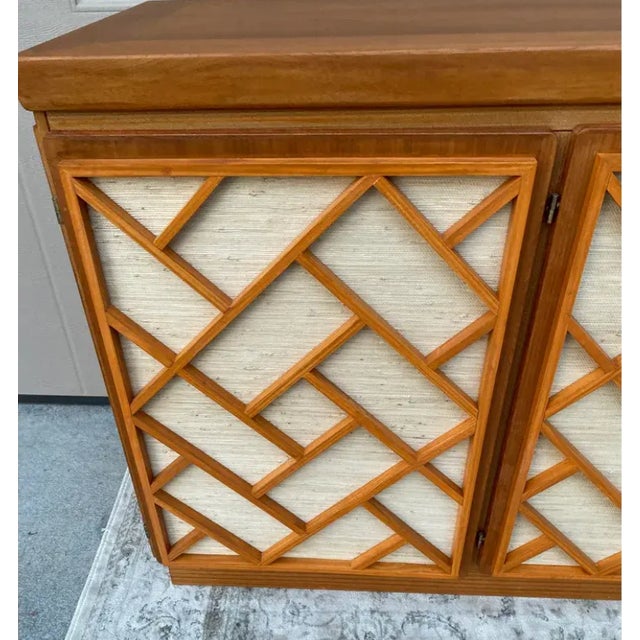 Brown 1980s Large Modern Style Chinese Chippendale Credenza or Sideboard For Sale - Image 8 of 11
