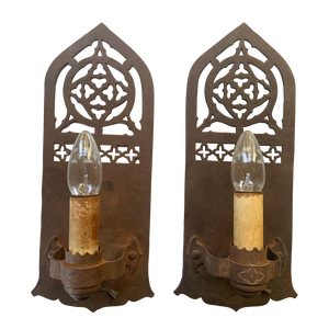 Antique Arts and Crafts Wall Lamps Sconces ~ a Pair
