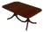 Regency Style Banded Mahogany Double Pedestal Dining Table With 2 Leaves For Sale