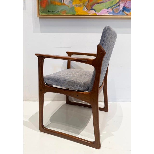 Mid 20th Century Vamdrup Stolefabrik Danish Modern Sculptural Dining Chairs, Set of 6 in Teak For Sale - Image 5 of 18