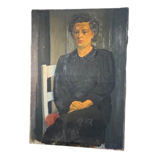 Dré Van Den Langenbergh, Portrait, Oil on Canvas For Sale