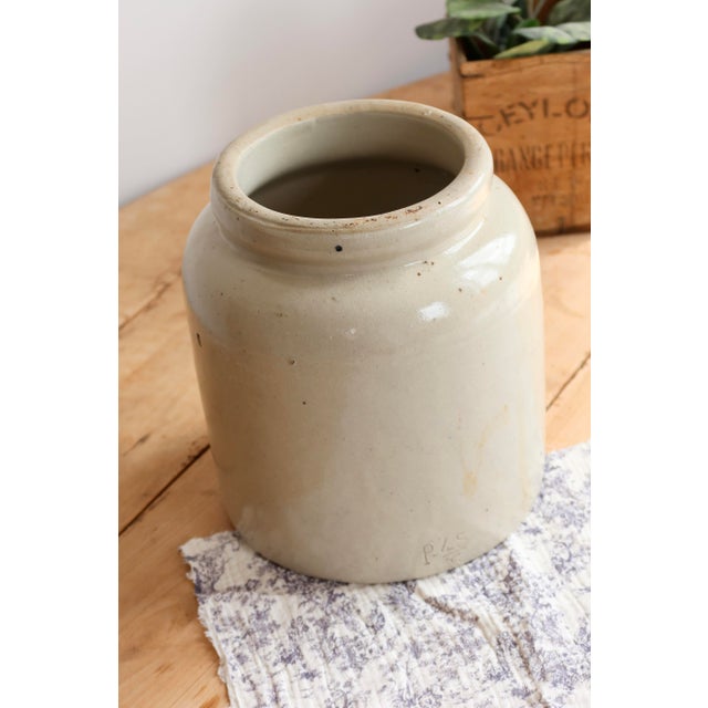 Antique Taupe Stoneware Preserve Jar, 1920s For Sale - Image 4 of 8