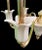 1990s Vintage Porcelain Solid Brass 6 Light Ceramic Off White Tulips Traditional Chandelier by Lenox For Sale - Image 5 of 8