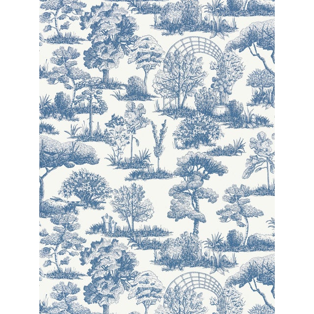 This hand-penned quiet garden scene gives classic toile a fresh look. Proudly printed at the Scalamandré Press in eleven...
