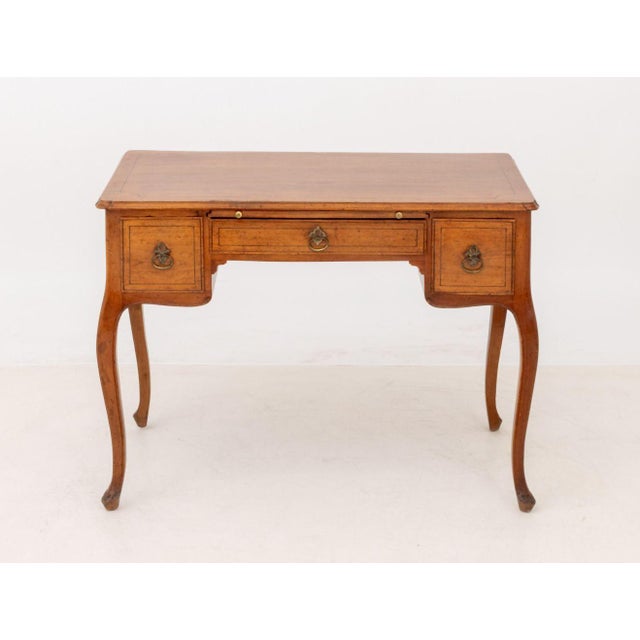 French Louis XV Style Fruitwood Desk For Sale - Image 3 of 10