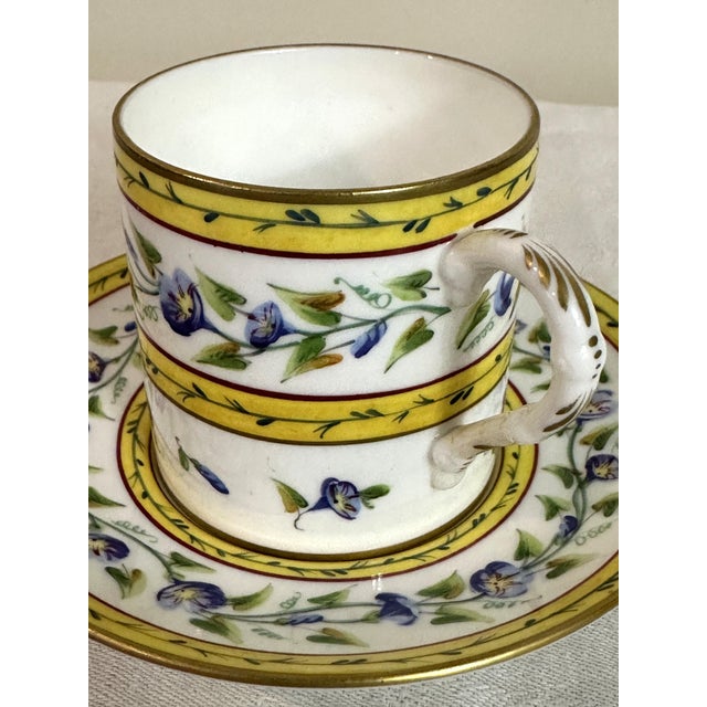 1980s 1980s Tiffany & Co. Le Tallec Morning Glory Demitasse Cup & Saucer For Sale - Image 5 of 11