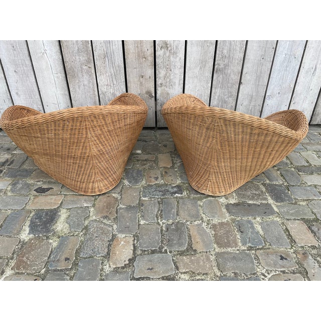 Lotus Wicker Chairs, 2000s, Set of 2 For Sale - Image 9 of 16
