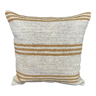 Turkish Hemp Pillow Cushion Natural Beige Brown Cushion Cover 20"x20" For Sale