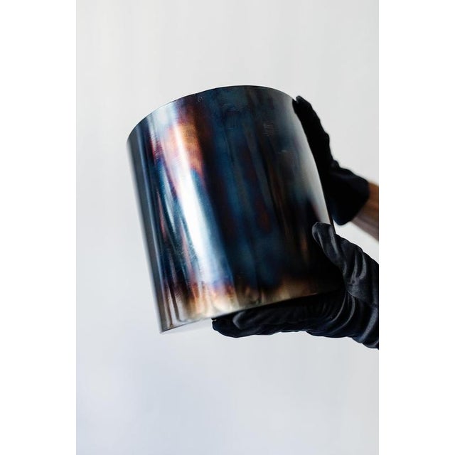 Not Yet Made - Made To Order Loto Medium Planter in Burned Steel by Form & Eisen For Sale - Image 5 of 15