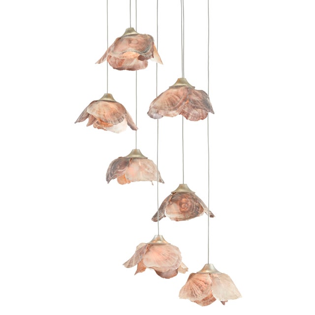 2020s Currey & Company Catrice 7-Light Multi-Drop Pendant For Sale - Image 5 of 5