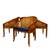 Mid-Century Modern 1970s Set of 4 Bent Oak & Cane Tub Chairs on Casters W/ Royal Blue Cushions in the Manner of Ward Bennett For Sale - Image 3 of 18