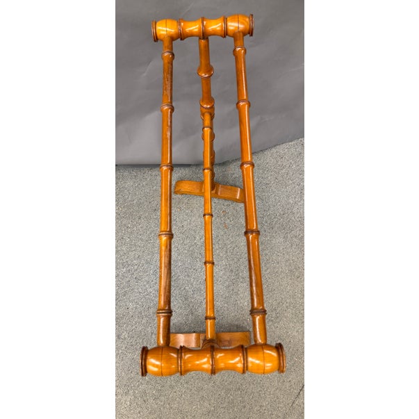 Late 19th Century Late 19th Century English Faux Bamboo Cherry Quilt Rack + Blanket Rack, Circa 1890 For Sale - Image 5 of 6