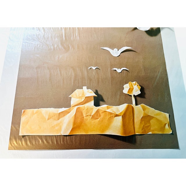 Late 20th Century Yrjö Edelmann Artificial Landscape With Birds Vintage Gallery Poster For Sale - Image 5 of 7