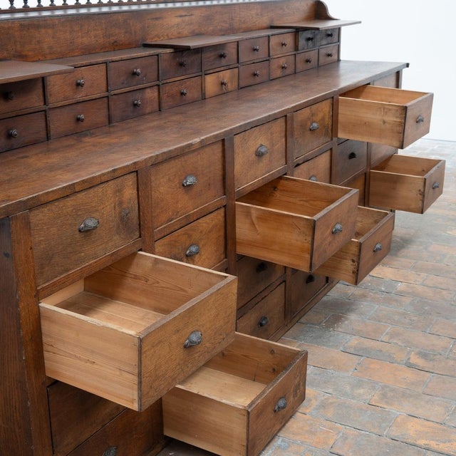 Oak Pharmacy Counter, France, 1900s For Sale - Image 16 of 18