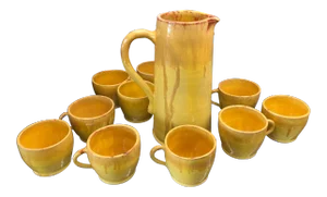 1920s Malibu Potteries 1926 Tea Set Made for the Rindge Family - Set of 11