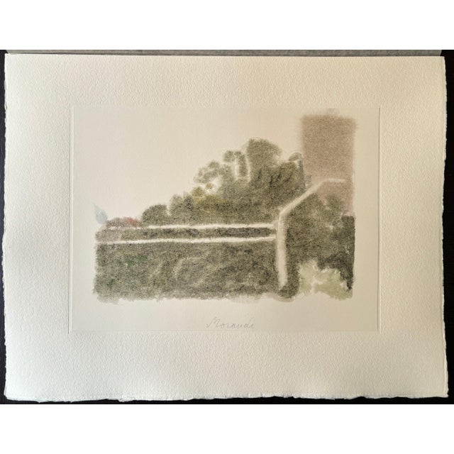 Giorgio Morandi (1890-1964) "Paesaggio" (Landscape) Colour Photo-lithograph on thick cotton handmade paper Signed in the...