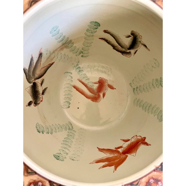 Vintage Japanese Asian Satsuma Fishbowl Vase Pot For Sale - Image 4 of 13