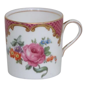 Aynsley England Bone China Pink Floral Small Demitasse Espresso Cup