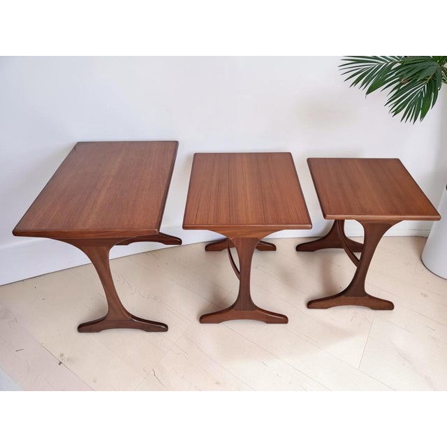 Brown Mid-Century Fresco Nesting of Tables in Teak from G-Plan, 1960s, Set of 3 For Sale - Image 8 of 14