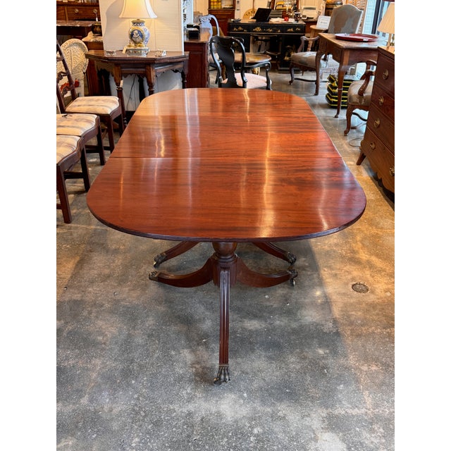 19th Century 19th Century Mahogany Triple Pedestal Dining Table For Sale - Image 5 of 18