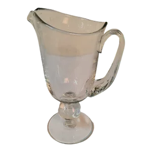 1970s Tall Glass Plantation Pitcher