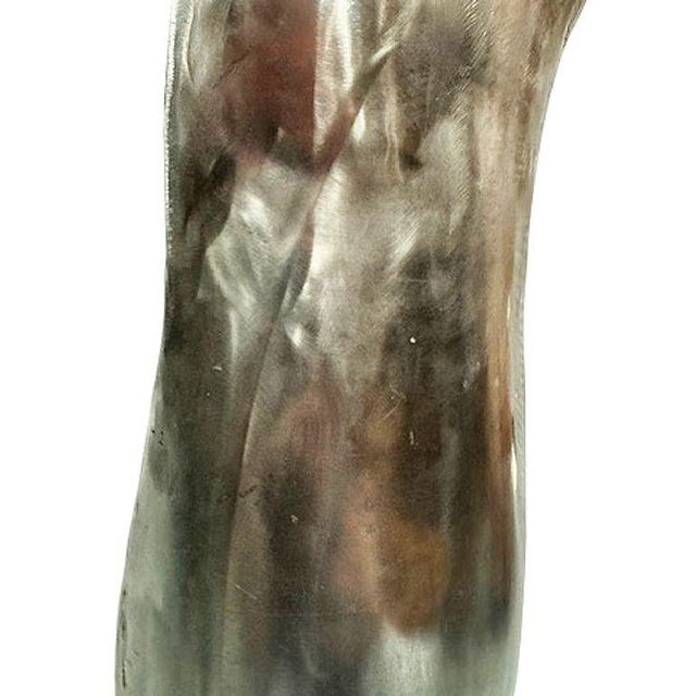 1990s Postmodern Brushed Steel Female Leg Marilyn Monroe Floor Lamp W/ Shade For Sale In Los Angeles - Image 6 of 7